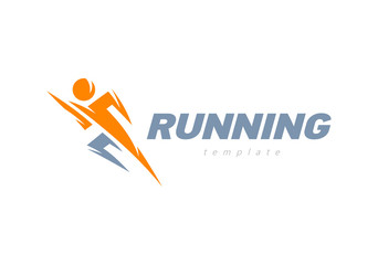 Running logo silhouette people spotr action