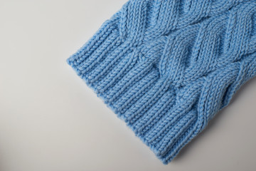 knitted wool hat isolated on white background