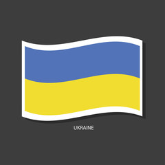 Ukraine flag Vector waving with flags.