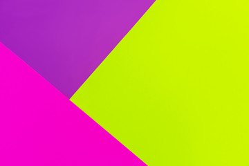 Trendy bold color neon background in pink, violet and green with place for text