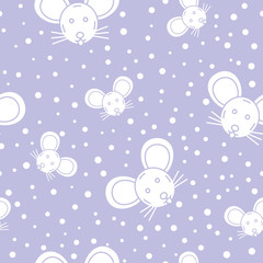Obraz na płótnie Canvas Wrapping paper - Seamless pattern of symbols mouse for vector graphic design