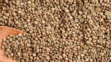  Close up of coffee beans for background                                