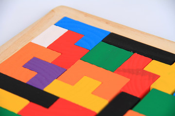 The Close Up of Colorful Puzzle