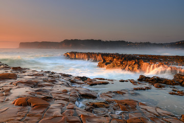 Coastal Sunrise Seascape from Rock Platform