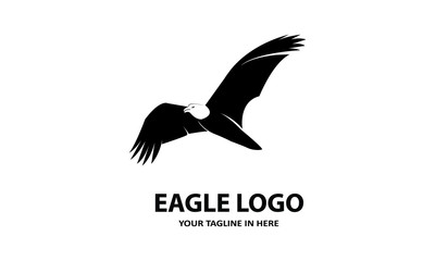 silhouette A simple eagle, suitable for business symbols or logos	