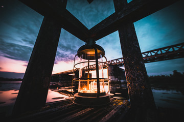 Lantern by the water