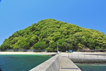 小高い山のような島