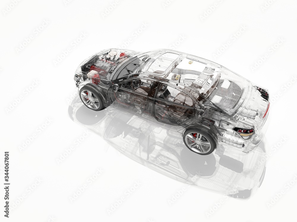 Sticker transparent model cars.