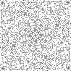 Geometric mandala coloring book. Beautiful relax dud black and white ornament. Large size, meditative drawing. Coloring book page.