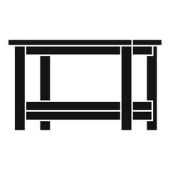 Outdoor table icon. Simple illustration of outdoor table vector icon for web design isolated on white background