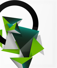 Abstract background, mosaic 3d triangles composition, low poly style design. Vector Illustration For Wallpaper, Banner, Background, Card, Book Illustration, landing page