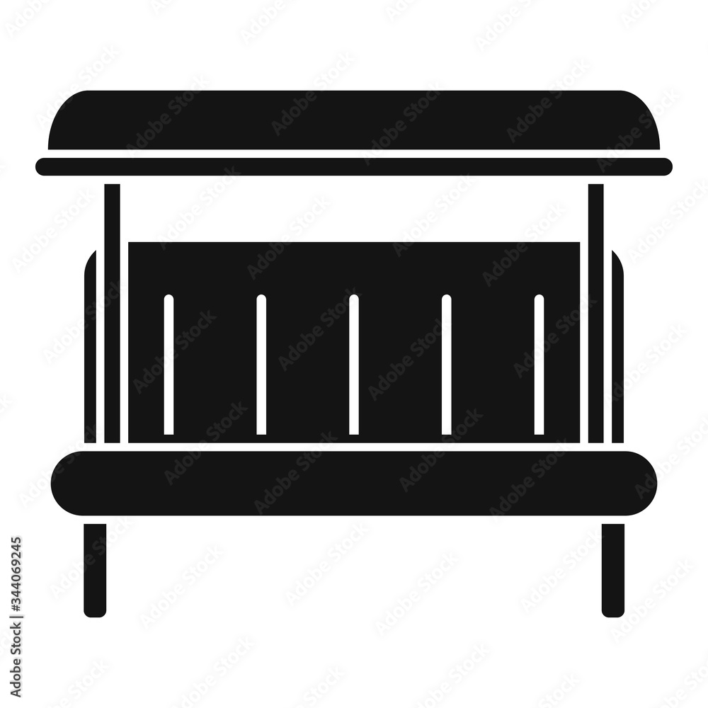 Poster soft rocking bench icon. simple illustration of soft rocking bench vector icon for web design isolat