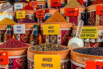 Spices at the market in Fethiya, Turley