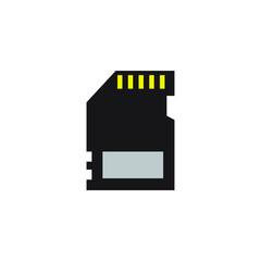 Memory chip icon design isolated on white background