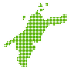 愛媛　地図　円　アイコン