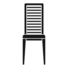 Outdoor furniture chair icon. Simple illustration of outdoor furniture chair vector icon for web design isolated on white background
