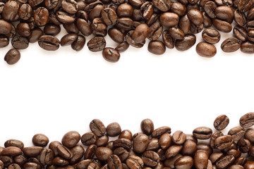 coffee beans on white
