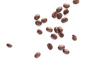 coffee bean on white background.