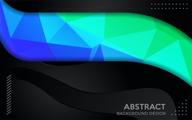 Modern dark abstract with colorful mosaic background design