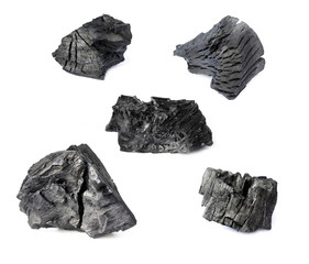 set of coal on white background