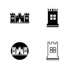 simple ilustration  castle ,Palace icon  editable logo design