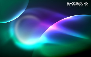 Modern abstract aurora energy with colorful circular and shinny background design.