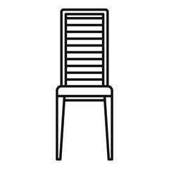 Outdoor furniture chair icon. Outline outdoor furniture chair vector icon for web design isolated on white background