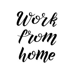 Hand written lettering Work From Home