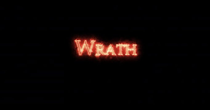 Wrath written with fire. Loop
