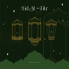 Eid background vector ornament design