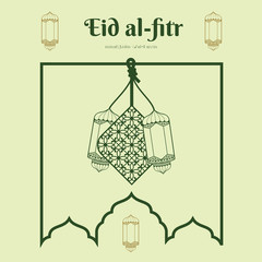 Rhombus Eid Fitri vector ornament design