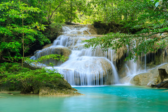 Waterfall level 1, Erawan National Park, Kanchanaburi, Thailand