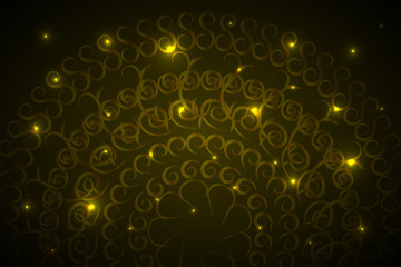 EPS 10 vector. Golden luxury mandala background. VIP invitation or beautiful backdrop.