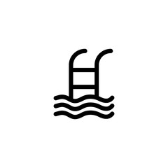 Swimming pool icon vector illustration isolated on white