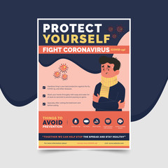 Protect Yourself Against Covid-19 Flyer Template