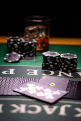 Casino Black Jack table