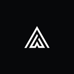 Professional Innovative Initial AW logo and WA logo. Letter AW WA Minimal elegant Monogram. Premium Business Artistic Alphabet symbol and sign