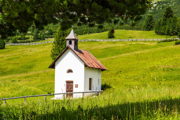 Fototapeta premium Prato Piazza in the Braies Valley. Plateau nestled in the Dolomites. UNESCO