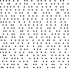 Random scattered dots, abstract black and white background. Seamless vector pattern. Black and white polka dot pattern. Celebration confetti background. Vector illustration