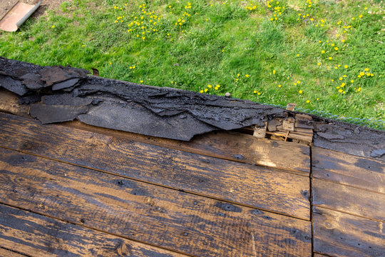 Tear Off Of Old Shingled Roof.