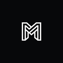 Professional Innovative Initial M logo and MM logo. Letter M MM Minimal elegant Monogram. Premium Business Artistic Alphabet symbol and sign