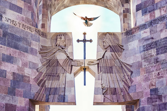 The main entrance to the monastery Echmiadzin, Armenia