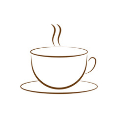 Coffee cup logo graphic icon. Design template vector
