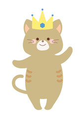 王冠をかぶった猫