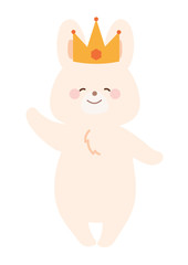 王冠をかぶったうさぎ