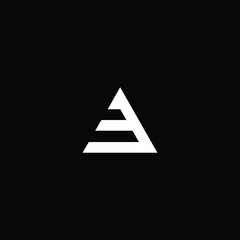 Minimal elegant monogram art logo. Outstanding professional trendy awesome artistic EA AE AF FA initial based Alphabet icon logo. Premium Business logo White color on black background - obrazy, fototapety, plakaty