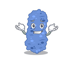 A picture of grinning burkholderia bacteria cartoon design concept