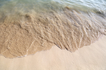 Sand washed with water from the sea.
