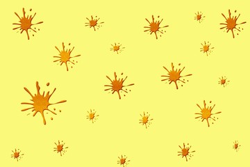 Blots on a yellow background