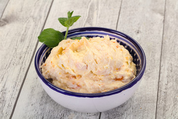 Curd with dry apricot